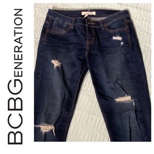 BCBG Denim ripped/frayed jeans